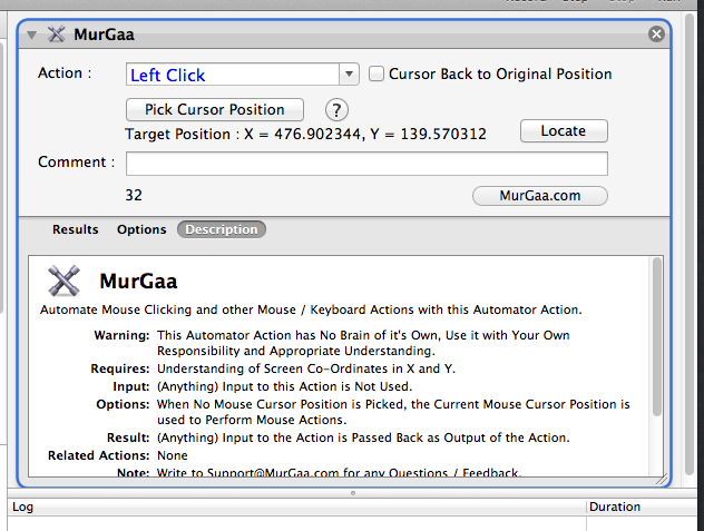 Mouse Click Automator Action for Mac