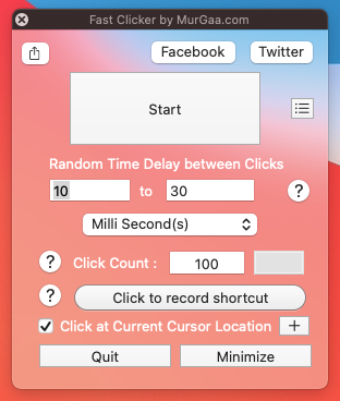 Fast Clicker for Macintosh